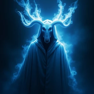 Imagine the blue flame of a gas herd that is drawing the face of...