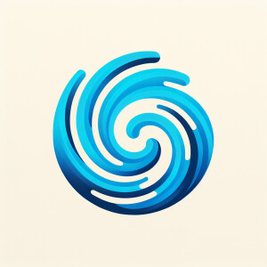The letters IT in a blue swirl