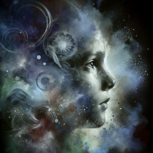 "Imagine a profile picture that is intriguing and enigmatic, rep...