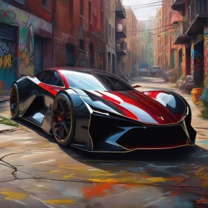 Imagine  a drawing or  illustration of a concept race car so mak...
