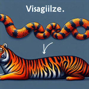 Create an image of a snake that has the distinctive orange and b...