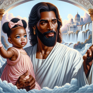 Create a 3D realistic artwork featuring the phrase 'Jesus Saves'...