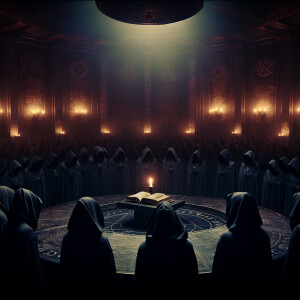 In an eerie, dimly lit room, a group gathers to celebrate their...