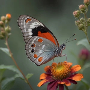 Create a close up of a detailed butterfly with a soft cotton tex...