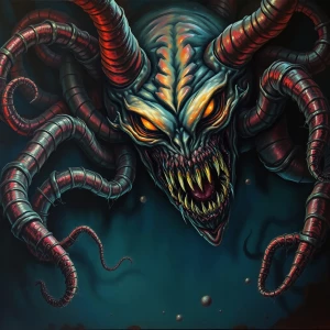 In the twisted realm of a nightmarish parallel universe, a monst...