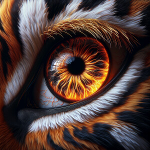 the eye of the tiger, hyperrealistic, uhd, creative
