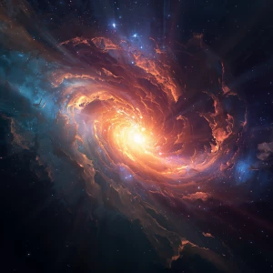 In a galaxy-quaking cosmic event, a celestial solar flare erupts...