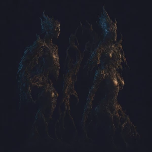 With eyes glowing in the night, my soul's as dark as my palette....