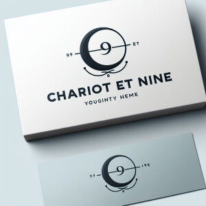 Create a logo with the text "CHARIOTT ET NINE" that captures a m...