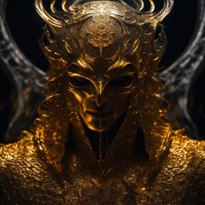 Create an image of an imposing vampire with a skin texture that...