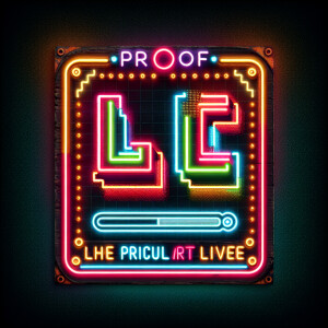 Create a neon sign graphic with the word "LIVE," designed in a d...