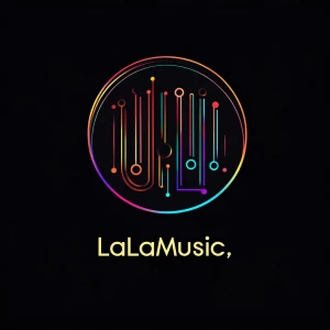 Create a logo for "LaLaMusic," an AI music creation service, tha...