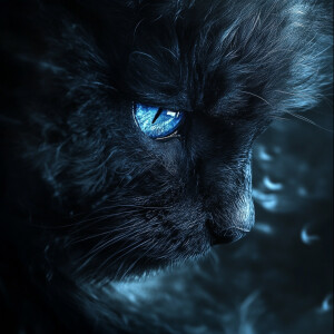 A sleek, shadow-dwelling ice wraithe, its metallic fur gleaming...