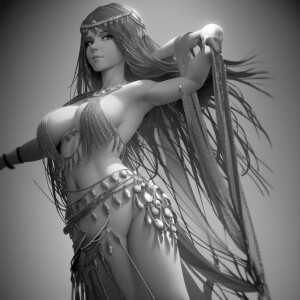 8k highly detailed, 3d bas relief, grayscale renaissance belly d...