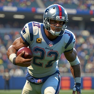 NFL player in action, gta art style