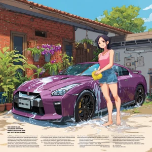 "A beautiful korean woman, with smooth skin and shoulder-length...
