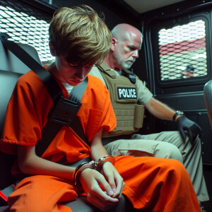 Create an ultra-realistic image featuring two Caucasian males, a...