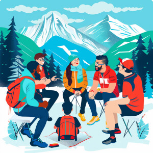 Can you design a thumbnail for a work group chat using YMCA bran...