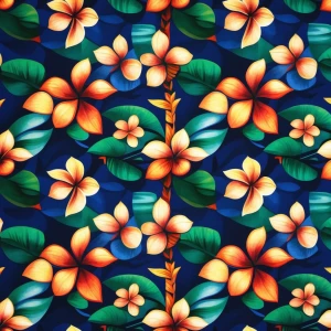 A Polynesian pattern for plumeria