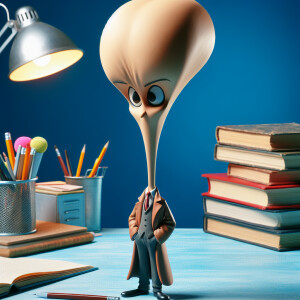 A tall fellow character with the head shaped like a manhood