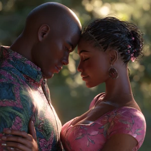 Generate a realistic, lifelike image of a beautiful African Amer...