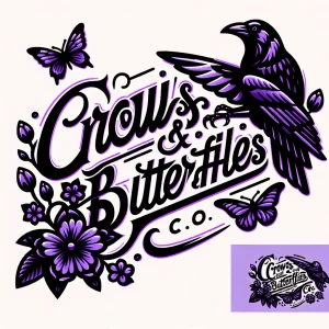 Crows and Butterflies Co. Logo
Color schemes- purples and bright...