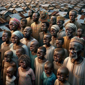 I want image of Nigeria poor people cry