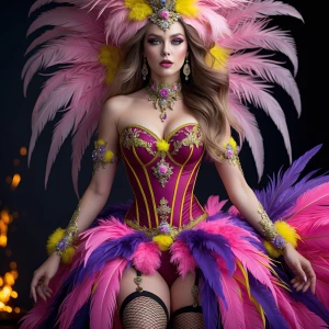 “A captivating and regal full-body image of Dahlia Valentina in...