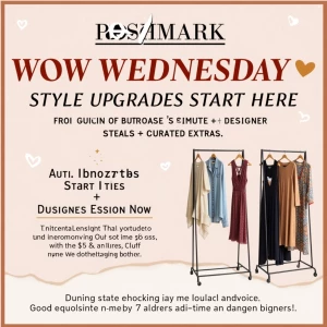 Create a thumbnail for a Poshmark live event featuring a bohemia...