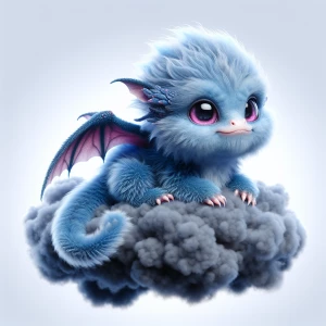 photorealistic sweet beautiful whimsical  soft blue fuzzy fluffy...