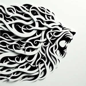 Create a minimalistic black and white 2.5d base relief art piece...