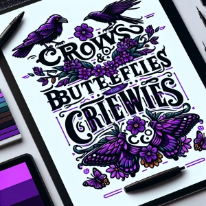 Logo name -[Crows and Butterflies Co.]Logo
Color schemes - purpl...