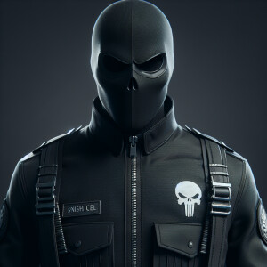 “Create an ultra-realistic, photorealistic image of the Punisher...