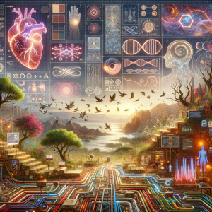 The golden ratio, Minimalist art Circuit, boards, circuitry, diagrams Cellular structures, DNA, circuit boards, colorful wires,  asian and Egyptian  graffiti, lie detector graphs, cardio, printout , branches infinity sign, cave, Art, handprints, distant birds flying, flowering vines, abstract gestural painting, dna, weather maps