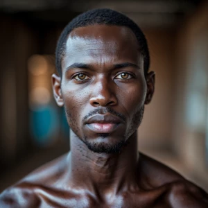 Photography, look to the front, African Man