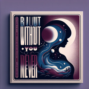 Create a music album cover. Name of song is but without you neve...