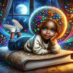 Create a whimsical and glossy digital art piece, styled like an...