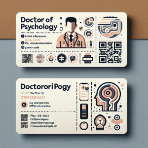 Bizcard design for doctor of psychology.
Doublesided. Qr-code on...