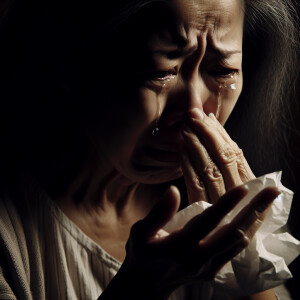 Woman crying