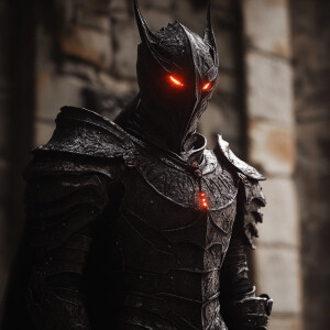 The Black Knight: This spectral figure is armored from head to t...