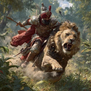 Create a hyper-realistic image of a Sikh warrior in traditional,...
