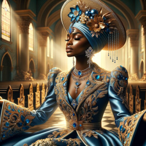 Create an illustration that embodies spirituality and a deep con...