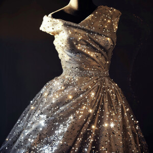 A glittery glamorous 1950s dress