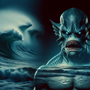 A hyper-realistic double exposure image of an anthropomorphic hu...