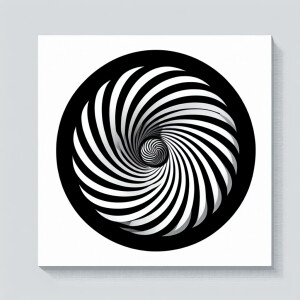 Create a mesmerizing optical illusion featuring a series of conc...