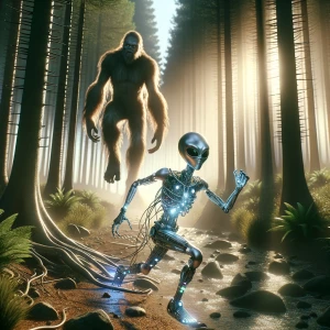 A small, panicking alien, approximately the size of a 6th-grade...
