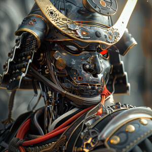 Cyborg's samurais, HDR, masterpiece, ultra-detailed, ultra-real...