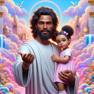 Create a 3D realistic artwork featuring the phrase 'Jesus Saves'...