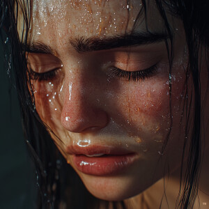The tears you left behind, 8k resolution, HDR, ultra-detailed ul...