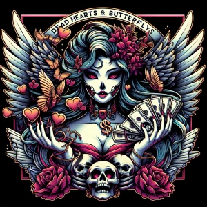 Shaped Logo
 brand name [Dead Hearts & Butterflies]
Anime logo
E...